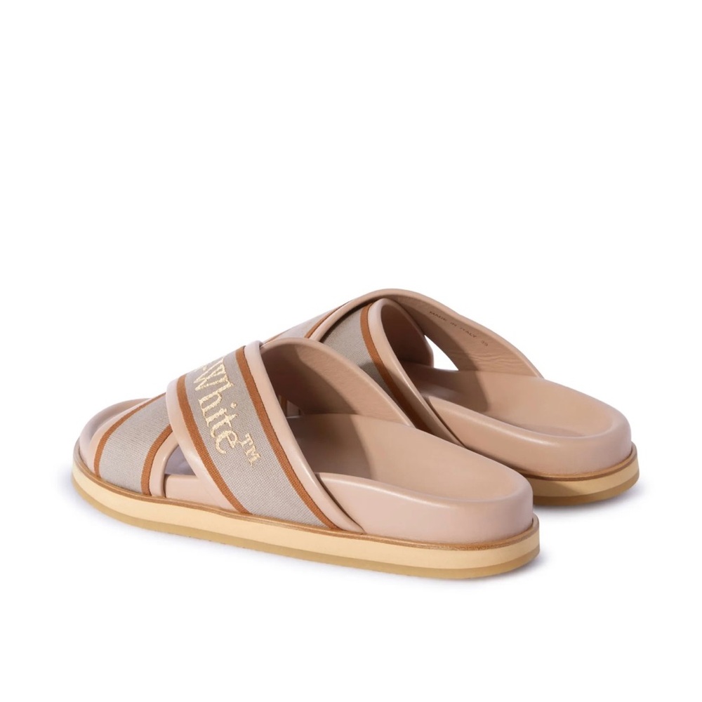 Off-White Criss-Cross Leather Slides -
Size 37 - Picture 10 of 13